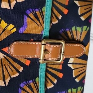 Fossil Crossbody Shoulder Coated Canvas Bag Pencil Shaving Design